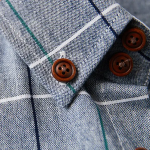 Camisas de vestir de algodón para hombre, camisa Formal elástica sin arrugas de manga larga sólida, camisas informales de negocios con botones - Product Image 4