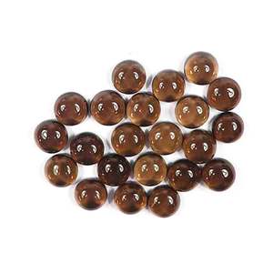 อัญมณีสีน้ำตาลเรียบหลวมสำหรับทำเครื่องประดับอัญมณีสีฟ้าขาวสูง8มม. ทำจากหินควอทซ์สโมคกี้ธรรมชาติ - Product Image 1