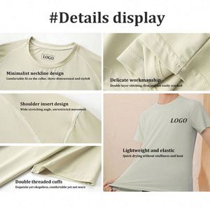 Vente en gros T-shirt à séchage rapide imprimé sur mesure en polyester extensible léger blanc pour sublimation - Product Image 5