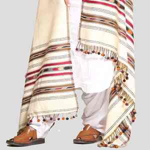 Men Traditional Wool <b>Shawl</b> Winter Soft <b>Warm</b> Breathable 300g Solid Color Classic <b>Wrap</b> Middle Eastern Design - Product Image 4