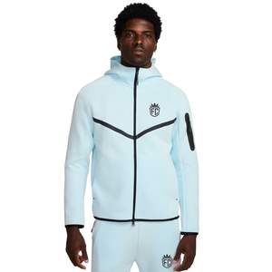 Veste à capuche zippée intégrale en polaire technique pour homme Bleu ciel Légère Chaude Vêtement de sport d'entraînement Vêtement de sport haut de gamme - Product Image 3