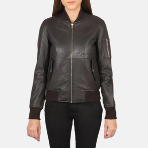 Vestes de moto motard pour femmes de qualité supérieure Logo personnalisé vêtements d'extérieur en cuir véritable élégants pour les manteaux de mode d'hiver et d'automne - Product Image 4