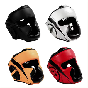 Unisex Professional <b>Training</b> Boxing <b>Head</b> Guards High Quality Leather Martial Arts <b>Head</b> Protection Custom Logo Boxing Helmets - Product Image 2