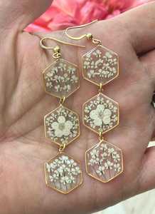 Handcrafted <b>Resin</b> Stud Earrings Collection | Traditional Vintage Style | Fashion Jewelry for Women Girls | Wedding Party - Product Image 6