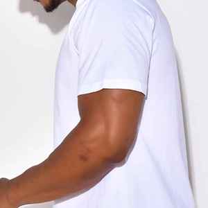 Conjunto básico de camiseta y pantalones cortos liso personalizado al por mayor para hombre, conjunto doble de 2 piezas transpirable y sencillo de verano - Product Image 5