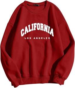 Sudadera Vintage para Mujer con Hombros Caídos, Estampado Gráfico de Letras, Felpa Suave, 100% Algodón, Estilo Urbano, Invierno, Tallas XS a 6XL - Product Image 5