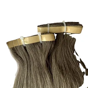 Toptan fiyat ile saç ekleme görünmez bant 100% vietnamca işlenmemiş insan saçı Remy insan saçı en çok satan ürünler