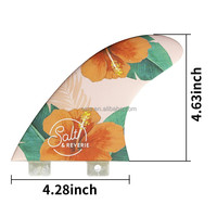 Planche de surf Waterplay Surfing Honeycomb Half Carbon au design personnalisé, ailerons simples en fibre de verre, ensemble de 3/5 ailerons pour utilisation en mer