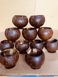 Gobelet à boire réutilisable en coquille de noix de coco naturelle, écologique, fait main, style campagnard, résistant à la chaleur, portable, compatible lave-vaisselle, idéal pour offrir - Product Image 5