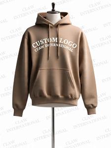 Nueva moda hombres Otoño Invierno sudaderas con capucha calle manga larga suelta Color sólido Casual polar Tops blanco sudaderas con capucha térmica al por mayor - Product Image 6