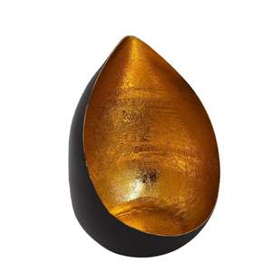 Porte-bougie en métal minimaliste contemporain |   Support de bougies chauffe-plat multi-lumières en fil torsadé |   Centre de table géométrique noir mat - Product Image 5