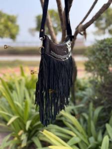 กระเป๋าถือหนังวัวขนสัตว์มาใหม่สำหรับผู้หญิงกระเป๋าสตางค์หนังกลับสไตล์ตะวันตกมีซิปปิดกระเป๋าถืออเนกประสงค์ - Product Image 2