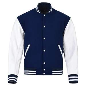 OEM Embroidery Patches Custom Men's Letterman Jacket Baseball Leather Street Plus Size CollegeBaseballjacket for men - Product Image 1