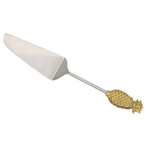 ชุดมีดและเค้กด้ามจับปลายด้ามสับปะรดทำจากโลหะ - Product Image 1