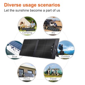 100W Foldable <b>Solar</b> <b>Panel</b> Monocrystalline 23.7% Efficiency <b>Portable</b> <b>Solar</b> Charger with Carry Bag for RV Camping Outdoor - Product Image 3