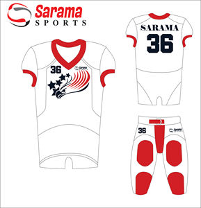 Maillot de football américain en sergé pour jeunes en gros 2022/uniformes de football américain personnalisés, - Product Image 3