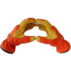 Venta caliente Guantes de soldadura de cuero dividido de vaca para protección de manos Guantes de seguridad de trabajo Trabajo pesado Industrial - Product Image 1