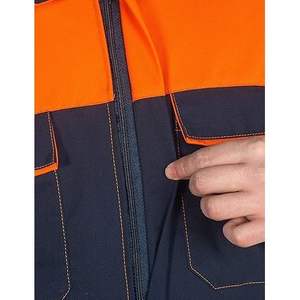 Combinaison de travail professionnelle unisexe CBF Balducci Group, multi-poches, bleu/orange, industrielle, robuste, fabriquée en Albanie - Product Image 4