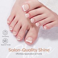 Faux ongles à presser courts nude French manucure carrés réutilisables avec colle et adhésifs – Vente en gros