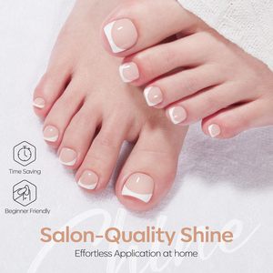 <span class=keywords><strong>Uñas</strong></span> postizas a presión cortas, nude, con punta francesa, cuadradas, reutilizables, kit de <span class=keywords><strong>uñas</strong></span> con pegamento y tiras adhesivas, al por mayor - Product Image 3