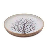 Nampan Sajian Kayu Enamel Kotak-kotak Dekoratif Terlaris, Harga Murah, Ukuran Kecil, Custom, untuk Kopi di Rumah, Cetak, Baptisan