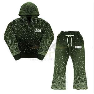 Pakistan Made <b>Rhinestone</b> Tracksuit Trendy Streetwear Look <b>Rhinestone</b> Tracksuit In Lightweight <b>Fabric</b> - Product Image 2