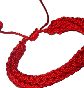 Woman Original Handmade Adjustable Knot (More Colors to Choose From) <b>Red</b> <b>Bracelet</b> Trendy - *CUSTOMIZABLE* - Product Image 2