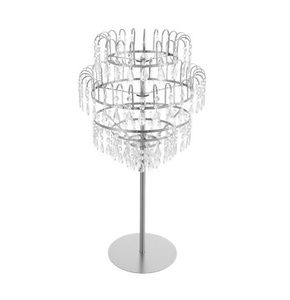 Vases à fleurs de mariage en métal support de fleurs avec chaîne en cristal centres de table de table de fête de vacances décoration de restaurant à domicile - Product Image 4