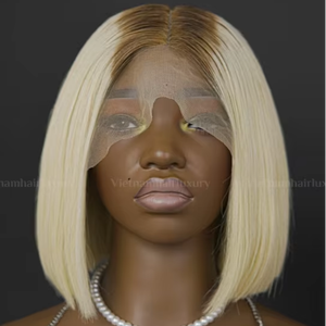 Meilleures ventes 8 pouces Vierge Os Soyeux Droite Vague Vietnamien Extensions de Cheveux Humains En Gros Invisible Bande Ins Dentelle Perruques - Product Image 1