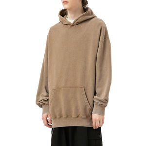 Sweat à capuche en coton mélangé pour hommes Nouvelle mode de haute qualité Streetwear Sweats à capuche surdimensionnés avec logo personnalisé - Product Image 4