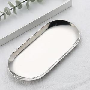 Manicure Oval Modern Steel Oval <b>Tray</b> plates Tools Storage <b>Tray</b> for Cosmetic Nail Jewellery Art Accessory and Home <b>Office</b> Use - Product Image 5