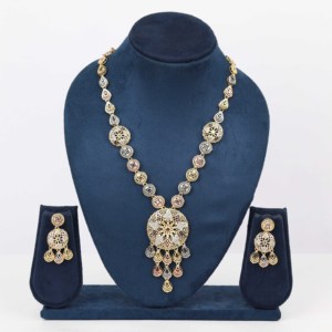 Conjunto de collares chapados en oro de 3 tonos, conjunto de joyería de 3 tonos de Turquía, joyería de moda Tri Color Laminado En Oro Chapado En Oro De 3 Tonos - Product Image 1