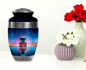 Urna de cremación grande de diseño moderno para adultos, hombre y mujer, estilo camionero para cenizas humanas, ocasión de simpatía - Product Image 5