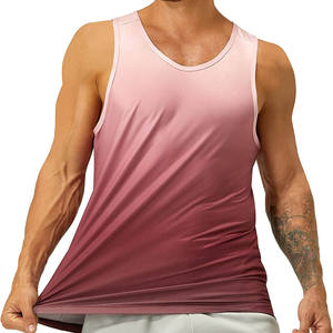 Débardeurs coupe musclée à bretelles pour hommes Chemise sans manches tricotée respirante pour entraînement de gymnastique et de musculation avec motif imprimé - Product Image 1