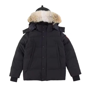 Chaquetas de Invierno Personalizadas al por Mayor para Hombre, Chaquetas de Invierno Cálidas de Primera Calidad para Exteriores, Estilo Urbano, con Capucha de Piel - Product Image 1