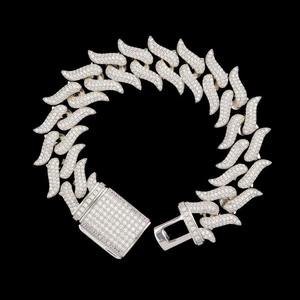 Cadena de eslabones cubanos de calidad de lujo, resistente al agua y a los arañazos, precio al por mayor, collares de moissanita para uso diario - Product Image 1