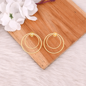 Boucles d'oreilles minimalistes en laiton faites à la main pour femmes, bijoux légers, vente en gros de bijoux, boucles d'oreilles à clous, boucles d'oreilles de mariage, boucles d'oreilles tendance - Product Image 2