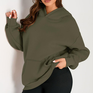 Imprimer Lettre Graphique Femmes Hoodies Tricoté Streetwear Casual Hoodies Femmes Fabricant Conception Personnalisée Sweats À Capuche Surdimensionnés - Product Image 2