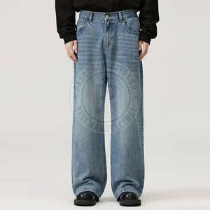 Jeans Baggy pour hommes à la mode avec style déchiré en détresse adapté aux tenues Streetwear à la mode et aux jeunes Jeans Baggy - Product Image 2