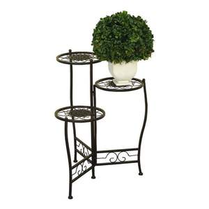 Support de pot de fleur en métal de longue durée avec stockage à plusieurs niveaux idéal pour les pots lourds dans le coin de jardin décoratif - Product Image 2