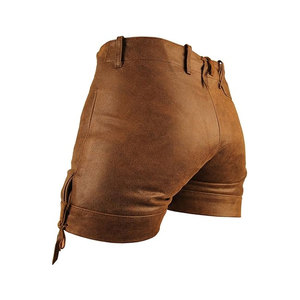 Professional Designed Pakistan Manufacturer Leather <b>Shorts</b> New Solid Color <b>Slim</b> <b>Fit</b> <b>Men</b> Leather <b>Shorts</b> - Product Image 2