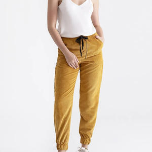 กางเกงขายาวสำหรับผู้หญิงกางเกงวอร์มลำลองสำหรับใส่ในชีวิตประจำวันกางเกงโยคะผ้าคอตตอน100% แห้งเร็วยาวถึงข้อเท้าเต็มตัว - Product Image 1