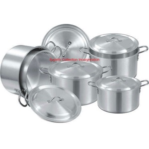 Ensemble de marmites en aluminium poli de haute qualité pour restaurant et cuisine à domicile accessoires de cuisine de qualité commerciale en vente - Product Image 1