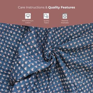 Edredones pequeños de algodón con estampado de bloques de mano de loto para niños, juego de cama de edredón para bebés - Product Image 4