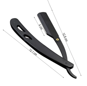 Navaja de Afeitar Profesional Personalizada de Alta Calidad para Hombre, Acero Inoxidable, Color Negro Sólido, Grado A+ - Product Image 5