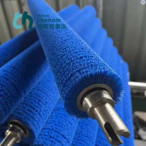 Usehom Customized Industrial Outward Cleaning Nylon Brush Roller Conveyor Belt Roller