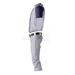 Uniforme de Béisbol Transpirable y Elegante para Hombre, Jersey de Manga Corta y Pantalones, Número Personalizable, Múltiples Colores, 100% - Product Image 4