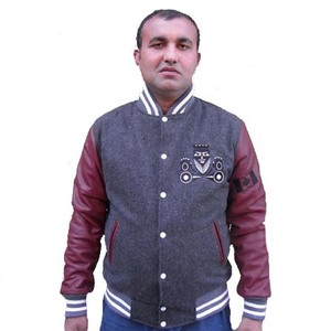 Logo personnalisé Laine Chenille Broderie Baseball Letterman Vestes Hommes Vintage Blanc En Cuir Manches Varsity Veste - Product Image 5