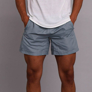 Pantalones Cortos Deportivos Personalizados para Hombre, de Algodón Gris, Casuales, Sólidos, de Secado Rápido, Transpirables, para Entrenamiento, Gimnasio, Deportes y Fitness - Product Image 3