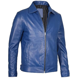 Veste en cuir véritable pour homme de haute qualité personnalisée Vêtement d'hiver Style vintage Veste en cuir de chèvre - Product Image 4